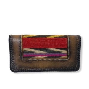 Western Print Bifold Leather Brown Leather Wallet